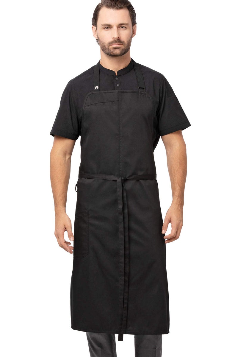 Chef Works Unisex Brio Chef Apron, Black, One Size - Image 1